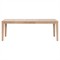 Mira Coastal Beach Natural Oak Rectangular Extendable Dining Table - 72-87&quot;|Kathy Kuo Home