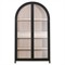 Colette Modern Classic Black Wood Display Cabinet|Kathy Kuo Home