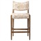 Odelia Modern Classic Beige Printed Oak Wood Counter Stool|Kathy Kuo Home