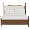 Hearth Updated Traditional Cream Performance Brown Wood Tufted Bed - Queen|Kathy Kuo Home