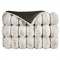 Audrey Modern Classic Cream Faux Fur Throw Blanket|Kathy Kuo Home