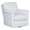 Aoife Coastal Beach Blue Performance Swivel Chair|Kathy Kuo Home