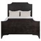Alexandra Modern Classic Black Wood Bed - Queen|Kathy Kuo Home