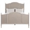 Caroline Updated Traditional Cerused White Mahogany Wood Bed - Queen|Kathy Kuo Home