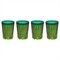 L&#39;Objet Prism Modern Classic Green Highball Glass - Set of 4|Kathy Kuo Home