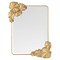 Ismerie Updated Traditional Antique Brass Floral Accent Wall Mirror|Kathy Kuo Home