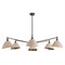 Inlet Traditional Bronze Steel Faux Shagreen Leather Shade Chandelier|Kathy Kuo Home