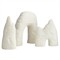 Isla Coastal Beach White Ricestone Textured Sculpture - Set of 3|Kathy Kuo Home