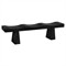 Haru Modern Classic Black Wood Bench|Kathy Kuo Home