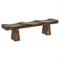 Haru Modern Classic Brown Wood Bench|Kathy Kuo Home
