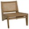 Frank Coastal Beach Cane Teak Accent Chair|Kathy Kuo Home