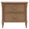 Calypso Updated Traditional Natural Oak Bobbin Nightstand|Kathy Kuo Home