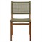 Francine Coastal Natural Teak Green Woven Outdoor Dining Chair - Set of 2|Kathy Kuo Home