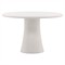 Luna Modern Classic White Concrete Round Outdoor Dining Table - 48&quot;|Kathy Kuo Home