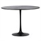 Michael Modern Classic Black Iron Round Pedestal Dining Table - 42&quot;|Kathy Kuo Home