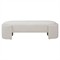 Riona Modern Classic Off White Boucle Performance Bedroom Bench|Kathy Kuo Home