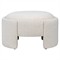 Riona Modern Classic Off White Boucle Performance Round Ottoman|Kathy Kuo Home