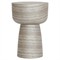Selwyn Modern Classic Beige Concrete Pedestal Round Outdoor Side Table|Kathy Kuo Home
