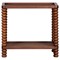 Tobi Updated Traditional Brown Acacia Wood Rectangular Side Table|Kathy Kuo Home