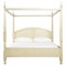 Colline French Country Cream Mahogany Wood Canopy Bed - King|Kathy Kuo Home