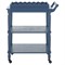 Melanie Updated Traditional Blue Pine Wood Scalloped Bar Cart|Kathy Kuo Home