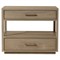 Benedick Modern Classic Sand Beige Oak Wide Nightstand|Kathy Kuo Home
