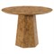 Beckner Modern Classic Brown Burl Round Dining Table - 42&quot;|Kathy Kuo Home