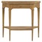 Blackwelder French Country Brown Wood Demilune Console Table|Kathy Kuo Home