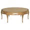 Cumulus French Country Woven Cane Brown Wood Round Coffee Table|Kathy Kuo Home