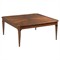 Provence Updated Traditional Brown Wood Square Coffee Table|Kathy Kuo Home