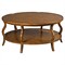 Sonoma Updated Traditional Brown Wood Round Coffee Table|Kathy Kuo Home