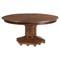 Tulip French Country Dark Brown Wood Round Extendable Jupe Dining Table - 66-87&quot;|Kathy Kuo Home