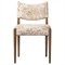 Odelia Modern Classic Beige Printed Oak Wood Dining Chair|Kathy Kuo Home