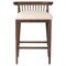 Tobin Updated Traditional Off White Upholstered Brown Wood Counter Stool|Kathy Kuo Home