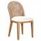 Riona Coastal Beach White Performance Brown Woven Rattan Dining Chair|Kathy Kuo Home