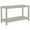 Mako Coastal Beach Green Woven Rattan Rectangular Console Table|Kathy Kuo Home