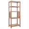 Mako Coastal Beach Brown Woven Rattan Etagere|Kathy Kuo Home