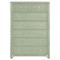Elliana Coastal Beach Green Woven Rattan Tall Chest|Kathy Kuo Home