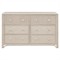 Elliana Coastal Beach Cream Woven Rattan Double Dresser|Kathy Kuo Home