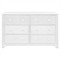 Elliana Coastal Beach White Woven Rattan Double Dresser|Kathy Kuo Home