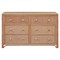 Elliana Coastal Beach Brown Woven Rattan Double Dresser|Kathy Kuo Home