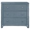 Elliana Coastal Beach Dark Blue Woven Rattan Bachelor Chest|Kathy Kuo Home
