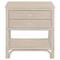 Elliana Coastal Beach Cream Woven Rattan Nightstand|Kathy Kuo Home