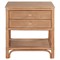 Elliana Coastal Beach Brown Woven Rattan Nightstand|Kathy Kuo Home