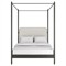 Cameron Modern Classic Off White Performance Metal Canopy Bed - Queen|Kathy Kuo Home
