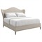 Brooke French Country Beige Performance Wood Bed - Queen|Kathy Kuo Home