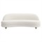 Thea Modern Classic White Boucle Curved Sofa - 90&quot;|Kathy Kuo Home