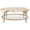 Devyn Modern Classic Gold Wood Round Coffee Table|Kathy Kuo Home