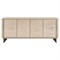 Milan Modern Classic Brown Oak Travertine Sideboard|Kathy Kuo Home