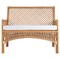 Cayden Coastal Beach Natural Rattan Dining Bench|Kathy Kuo Home